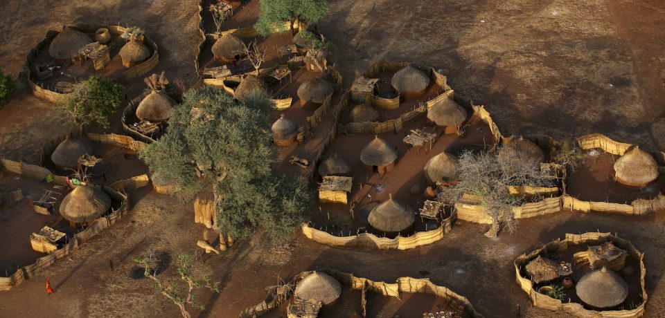 Chad, Zakouma National Park, Village Bon Chad, Zakouma National Park, Village Bon